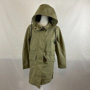 Everlane Renew Jacket XXS Light Olive Green Snap Zipper Deep Pockets Long Sleeve